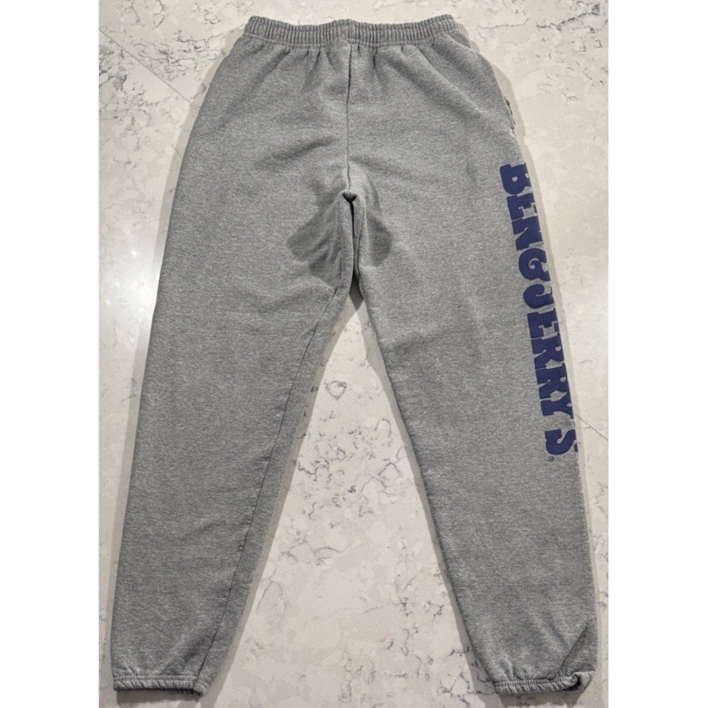 VTG 90s Ben & Jerry's Ice Cream Sweatpants Mens Medium Gray JERZEES Super Sweats
